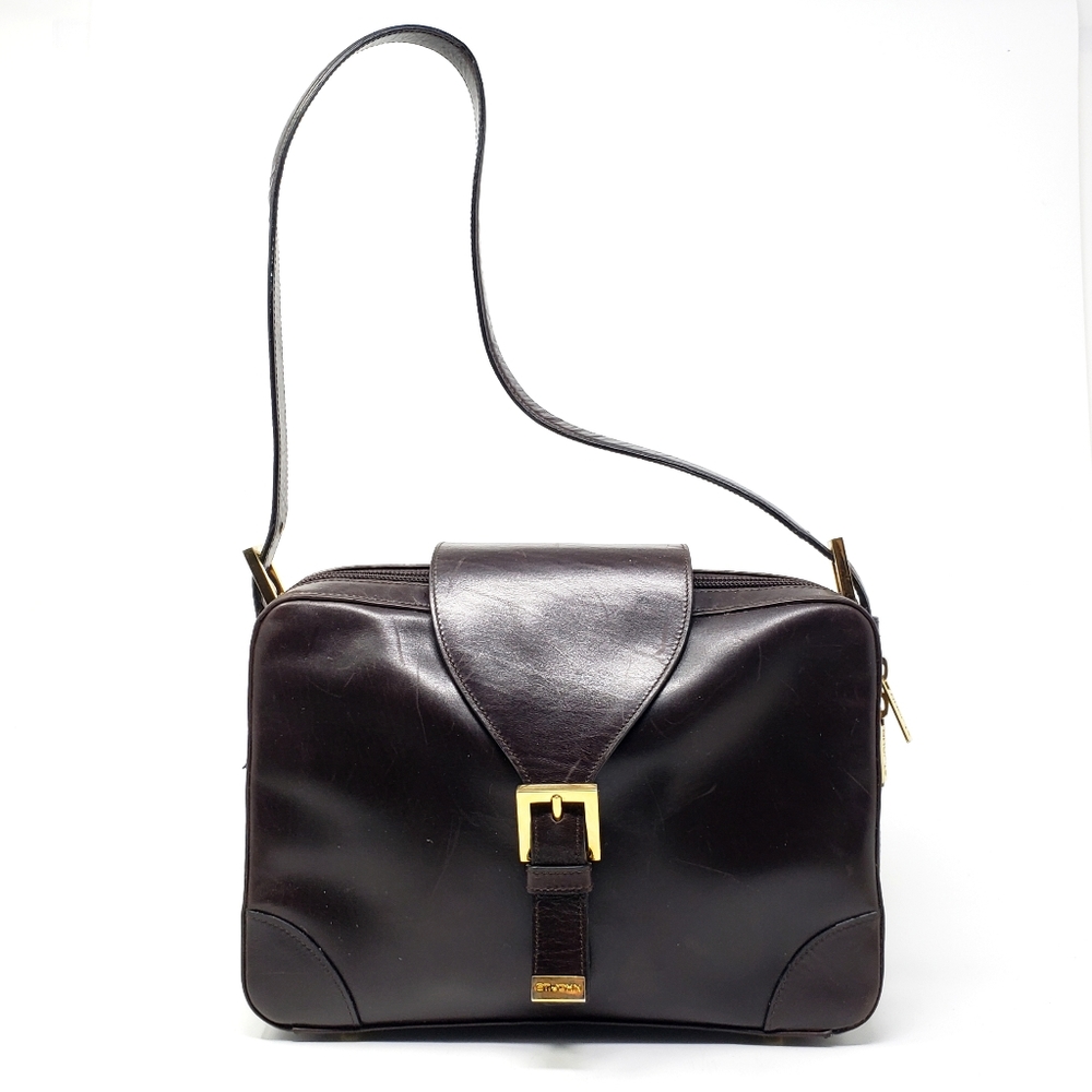 St. John Brown Leather Shoulder Bag